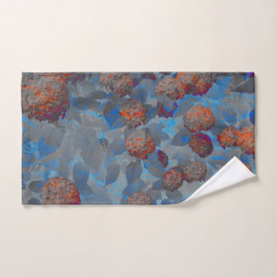 Blauorangefarbene Blume Handtuch