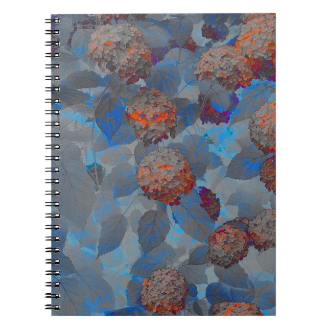 Blauorangefarbene Blume Notizblock (Vorderseite)