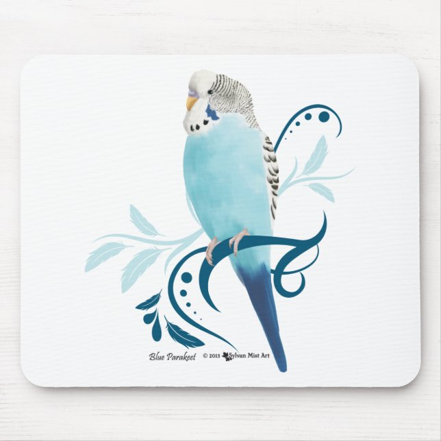 Blauparakeet Mousepad (Vorne)