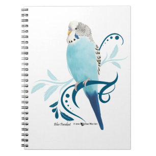 Blauparakeet Notizblock
