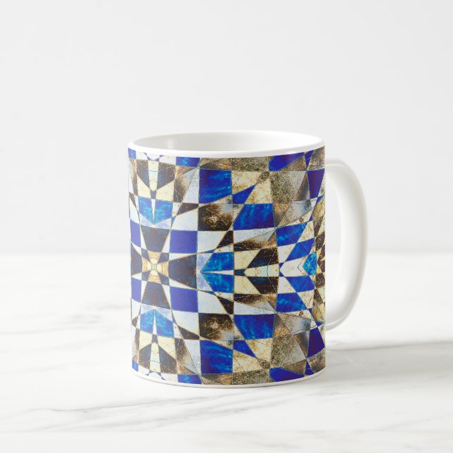 Blauparkett Kaffeetasse (VorderseiteRechts)