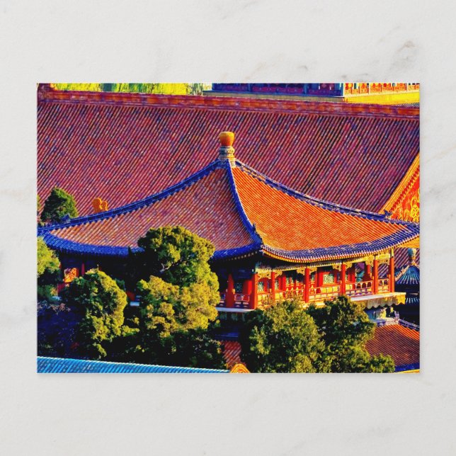 Blaupavillondach | Verbotene Stadt Postkarte (Vorderseite)