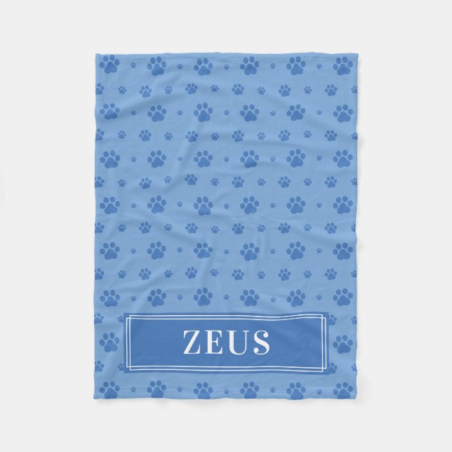 Blaupaws Monogram Pet Fleece Blanket (Vorderseite)