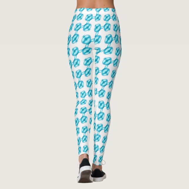 Blauperlmuster Leggings (Rückseite)