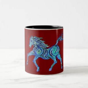 Blaupferd Zweifarbige Tasse