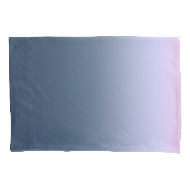 Blaupink Ombre Kissenbezug (Vorderseite)