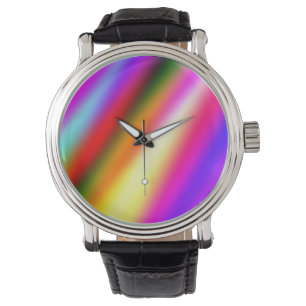 Blaupinkfarbener Ober-Aquarell abstrakter pastellf Armbanduhr