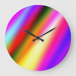 Blaupinkfarbener Ober-Aquarell abstrakter pastellf Große Wanduhr