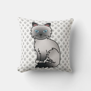 Blaupunkt Birma / Ragdoll Süße Katze & Pfoten Kissen