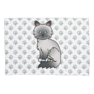 Blaupunkt Birma / Ragdoll Süße Katze & Pfoten Kissenbezug