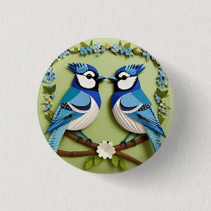 Blauraben-Papierkunst Button