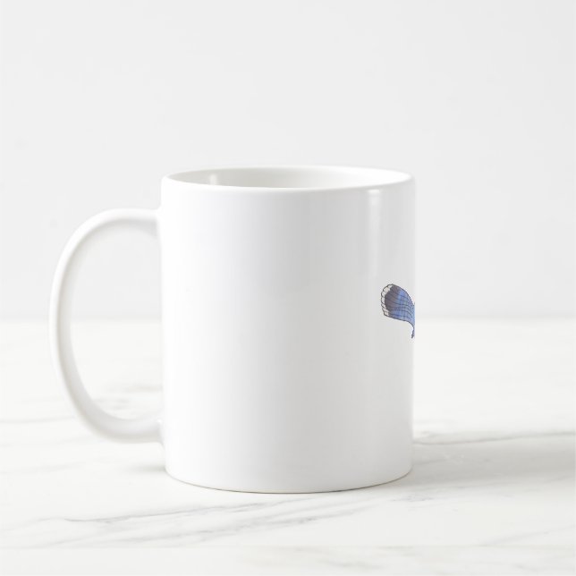 Blauracken-Art Vogelart Kaffeetasse (Links)