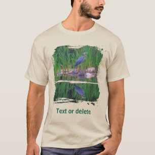 Blaureiher-Reflexions-Tiermalerei T-Shirt