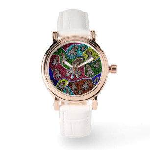 Blauring-Oktopus-Punktkunst, Armbanduhr