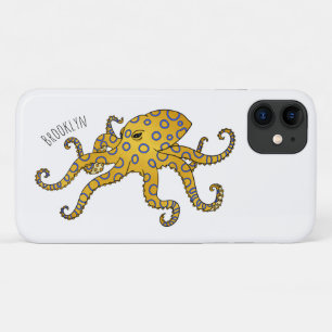 Blauringkappen-Oktopus-Cartoon-Illustration Case-Mate iPhone Hülle