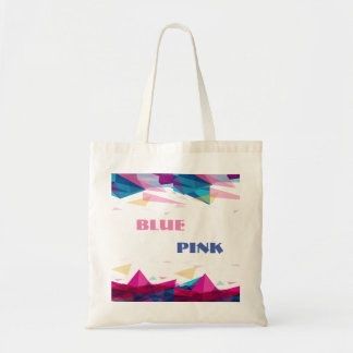 Blaurosa Bildformen Tragetasche
