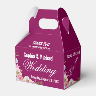 Blaurosa Blume Hochzeit Geschenkschachtel