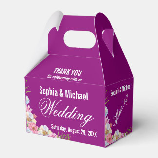 Blaurosa Blume Hochzeit Geschenkschachtel