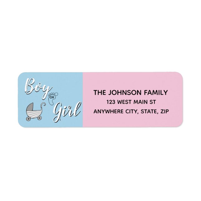 Blaurosa | Boy Girl Gender Reveal Party (Vorne)
