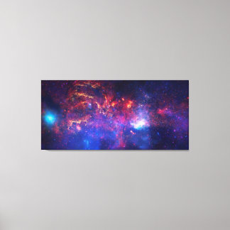 Blaurosa Galaxie Nebula Stars Ultra Violet Feuer Leinwanddruck