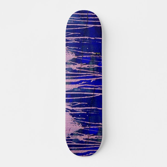 Blaurosa gestrichene Skateboard (Vorne)