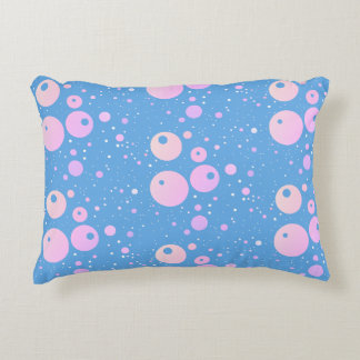 Blaurosa kreative Polka-Punkte Dekokissen