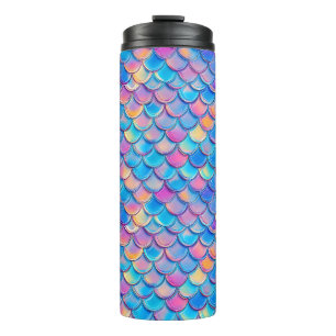 Blaurosa Neonskala Thermosbecher