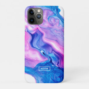 Blaurosa und lila Geofarbenstruktur Case-Mate iPhone Hülle