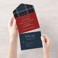 Blaurot-Schottische Hochzeit keltischer Tartan kar