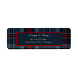 Blaurot-schwarz-keltisches Tartan-Muster