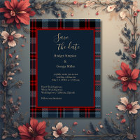 Blaurot-schwarz-keltisches Tartan-Muster