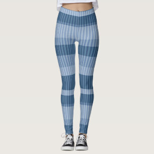Blauschattierungen gestreift leggings