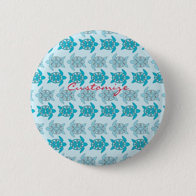 Blauschildkröten schwimmen Thunder_Cove Button (Vorderseite)