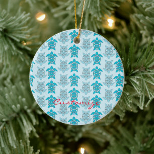 Blauschildkröten schwimmen Thunder_Cove Keramik Ornament