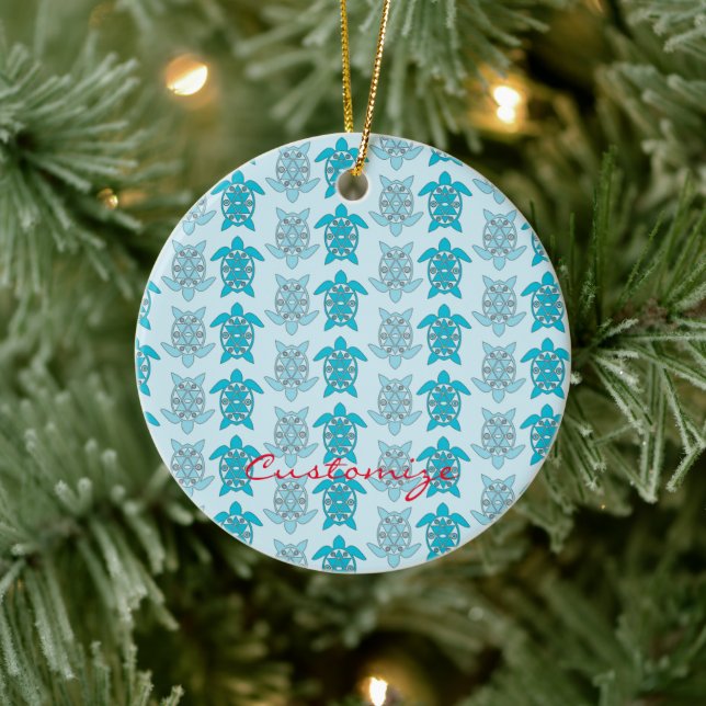 Blauschildkröten schwimmen Thunder_Cove Keramik Ornament (Baum)