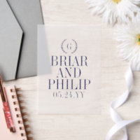 Blauschmalzender Laurel Wreath Monogram Wedding