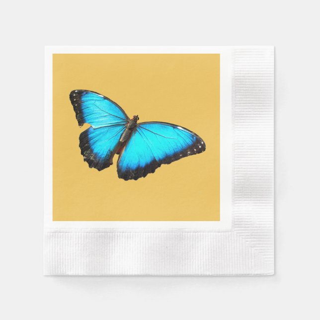 Blauschmetterling Serviette (Vorderseite)