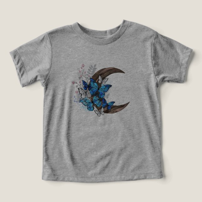 Blauschmetterlinge auf Holzhalbzeugen (Design Vorderseite)