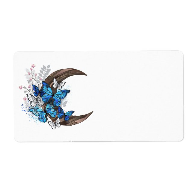 Blauschmetterlinge auf Holzhalbzeugen (Vorne)