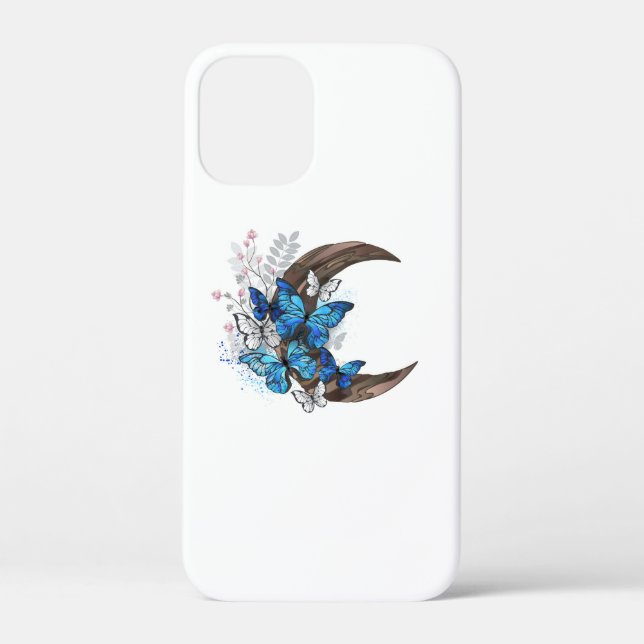 Blauschmetterlinge auf Holzhalbzeugen Case-Mate iPhone Hülle (Rückseite)