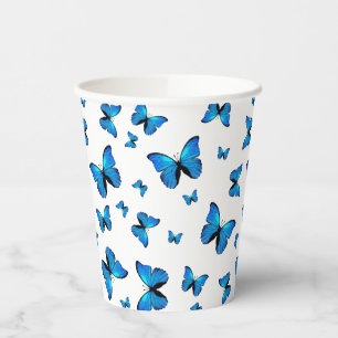Blauschmetterlinge pappbecher