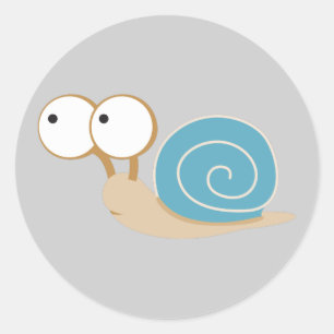 Blauschnecke Runder Aufkleber