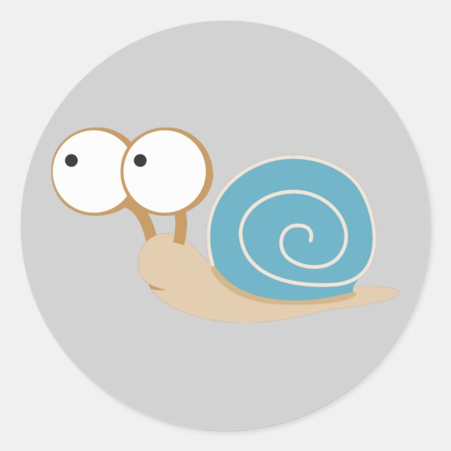 Blauschnecke Runder Aufkleber (Vorderseite)