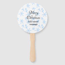 Blauschneeflocken Weihnachtsmuster Schneemuster Fächer