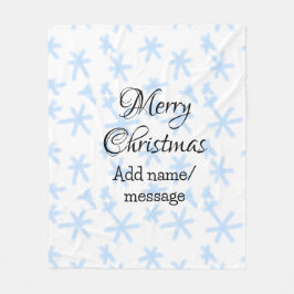 Blauschneeflocken Weihnachtsmuster Schneemuster Fleecedecke