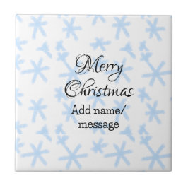 Blauschneeflocken Weihnachtsmuster Schneemuster Fliese