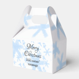 Blauschneeflocken Weihnachtsmuster Schneemuster Geschenkschachtel