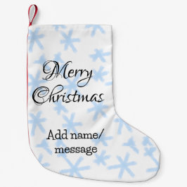 Blauschneeflocken Weihnachtsmuster Schneemuster Kleiner Weihnachtsstrumpf