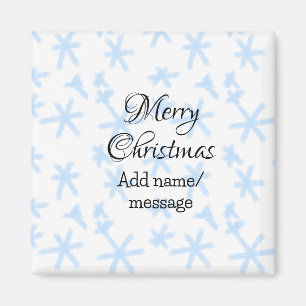 Blauschneeflocken Weihnachtsmuster Schneemuster Magnet