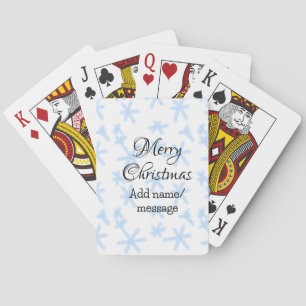 Blauschneeflocken Weihnachtsmuster Schneemuster Spielkarten